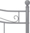 vidaXL - Bedframe - metaal - grijs - 200x200 - cm