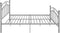vidaXL - Bedframe - metaal - grijs - 200x200 - cm