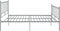 vidaXL - Bedframe - metaal - grijs - 200x200 - cm