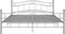 vidaXL - Bedframe - metaal - grijs - 200x200 - cm