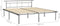 vidaXL - Bedframe - metaal - grijs - 200x200 - cm