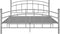vidaXL - Bedframe - metaal - grijs - 200x200 - cm