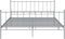 vidaXL - Bedframe - metaal - grijs - 200x200 - cm