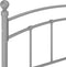 vidaXL - Bedframe - metaal - grijs - 200x200 - cm