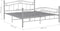 vidaXL - Bedframe - metaal - grijs - 200x200 - cm