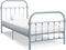 vidaXL - Bedframe - metaal - grijs - 90x200 - cm