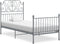 vidaXL - Bedframe - metaal - grijs - 90x200 - cm