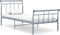 vidaXL - Bedframe - metaal - grijs - 90x200 - cm