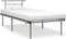 vidaXL - Bedframe - metaal - grijs - 90x200 - cm