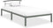 vidaXL - Bedframe - metaal - grijs - 90x200 - cm