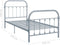 vidaXL - Bedframe - metaal - grijs - 90x200 - cm