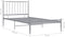vidaXL - Bedframe - metaal - grijs - 90x200 - cm