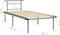 vidaXL - Bedframe - metaal - grijs - 90x200 - cm