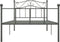 vidaXL - Bedframe - metaal - grijs - 90x200 - cm