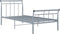 vidaXL - Bedframe - metaal - grijs - 90x200 - cm