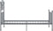 vidaXL - Bedframe - metaal - grijs - 90x200 - cm