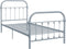 vidaXL - Bedframe - metaal - grijs - 90x200 - cm