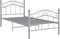 vidaXL - Bedframe - metaal - grijs - 90x200 - cm