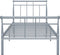 vidaXL - Bedframe - metaal - grijs - 90x200 - cm