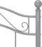 vidaXL - Bedframe - metaal - grijs - 90x200 - cm