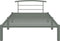 vidaXL - Bedframe - metaal - grijs - 90x200 - cm