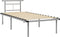 vidaXL - Bedframe - metaal - grijs - 90x200 - cm