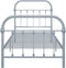 vidaXL - Bedframe - metaal - grijs - 90x200 - cm