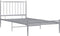 vidaXL - Bedframe - metaal - grijs - 90x200 - cm