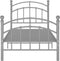vidaXL - Bedframe - metaal - grijs - 90x200 - cm