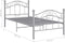 vidaXL - Bedframe - metaal - grijs - 90x200 - cm