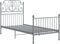vidaXL - Bedframe - metaal - grijs - 90x200 - cm