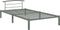 vidaXL - Bedframe - metaal - grijs - 90x200 - cm