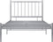 vidaXL - Bedframe - metaal - grijs - 90x200 - cm