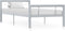 vidaXL - Bedframe - metaal - grijs - en - wit - 100x200 - cm