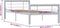 vidaXL - Bedframe - metaal - grijs - en - wit - 100x200 - cm
