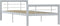 vidaXL - Bedframe - metaal - grijs - en - wit - 100x200 - cm