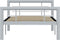 vidaXL - Bedframe - metaal - grijs - en - wit - 100x200 - cm