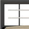 vidaXL - Bedframe - metaal - grijs - en - wit - 100x200 - cm