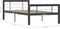vidaXL - Bedframe - metaal - grijs - en - wit - 100x200 - cm