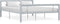vidaXL - Bedframe - metaal - grijs - en - wit - 120x200 - cm