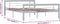 vidaXL - Bedframe - metaal - grijs - en - wit - 120x200 - cm