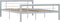 vidaXL - Bedframe - metaal - grijs - en - wit - 120x200 - cm