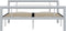 vidaXL - Bedframe - metaal - grijs - en - wit - 120x200 - cm
