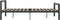 vidaXL - Bedframe - metaal - grijs - en - wit - 120x200 - cm