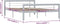 vidaXL - Bedframe - metaal - grijs - en - wit - 140x200 - cm