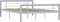 vidaXL - Bedframe - metaal - grijs - en - wit - 140x200 - cm
