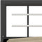 vidaXL - Bedframe - metaal - grijs - en - wit - 140x200 - cm