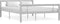 vidaXL - Bedframe - metaal - grijs - en - wit - 140x200 - cm