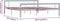 vidaXL - Bedframe - metaal - grijs - en - wit - 180x200 - cm