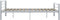 vidaXL - Bedframe - metaal - grijs - en - wit - 180x200 - cm